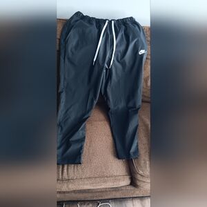 Nike Black Track Pants with White Drawcord